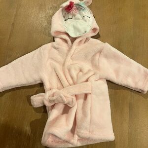 Cozy Pink Unicorn Kids Robe
